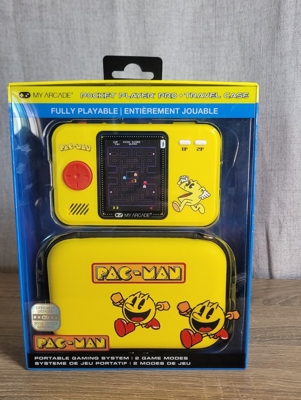 My Arcade Pac-Man Pocket Player Pro in Yellow with Matching Case